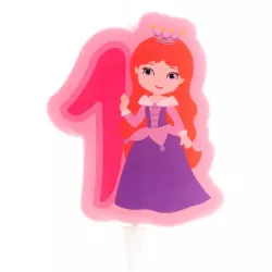 Sviečka na tortu číslica jedna princezná 7 cm
