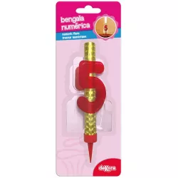 Dortová fontána s číslom 5