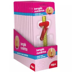 Dortová fontána s číslom 7