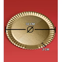 Podložka na tortu Girasole 30 cm zlatá zdobená