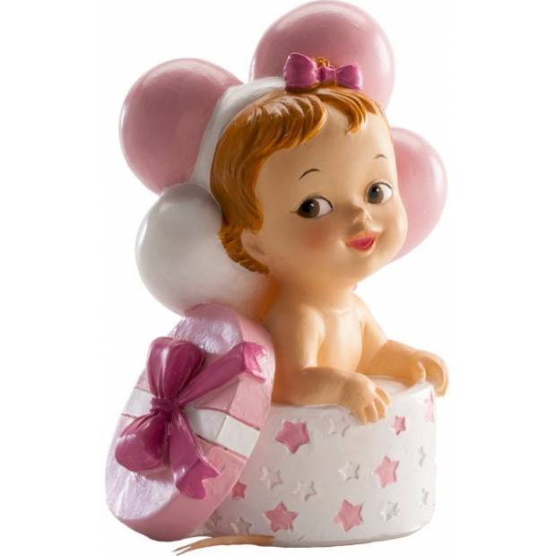 Figúrka na tortu bábätko dievčatko 10,5 cm v škatuľke
