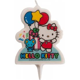 Sviečka na tortu Hello Kitty 7 cm s myškou a balónikmi