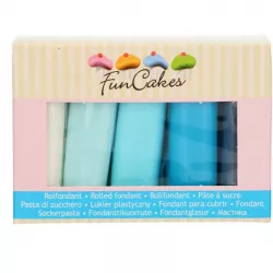 Sada modrých potahovacích hmot 5×100 g