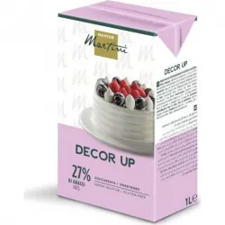 Rastlinná šľahačka Decor Up 27 % (1 l) – krémová a stabilná alternatíva na šľahanie, ideálna na dezerty a zdobenie.