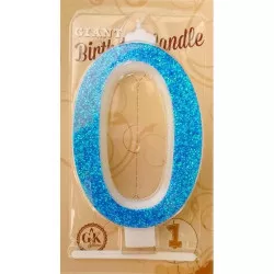 Sviečka veľká modrá číslo 0 6461