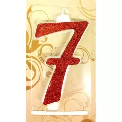 Sviečka veľká červená č. 7
