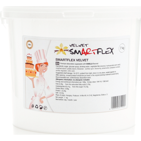 Smartflex Velvet Vanilka 7 kg (Poťahovacia a modelovacia hmota na tortu) 0049 dortis