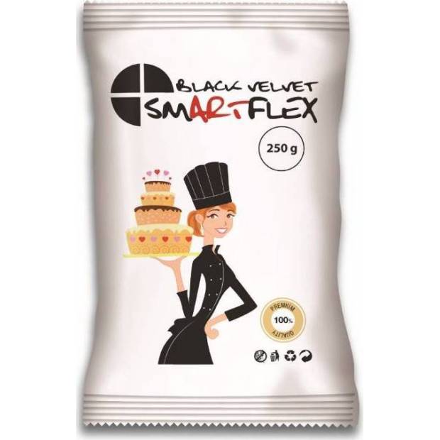 Fondant - Smartflex Black Velvet Vanilka 0,25 kg vo vrecúšku 0150 dortis