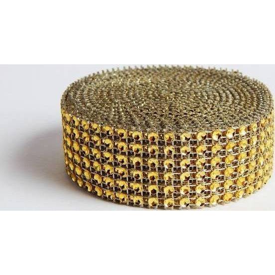 Diamantová páska plastová zlatá (3 cm x 4,57 m) 5127 dortis