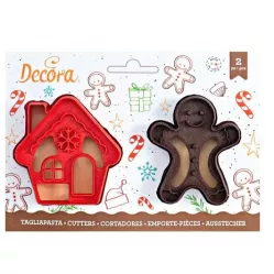 Vykrajovátko vianočný domček a gingerman 8cm