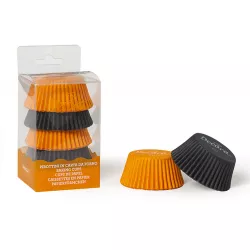 Muffinový košíček Halloween černooranžový 36 ks 5x3 cm