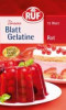 Plátková želatína v červenej farbe