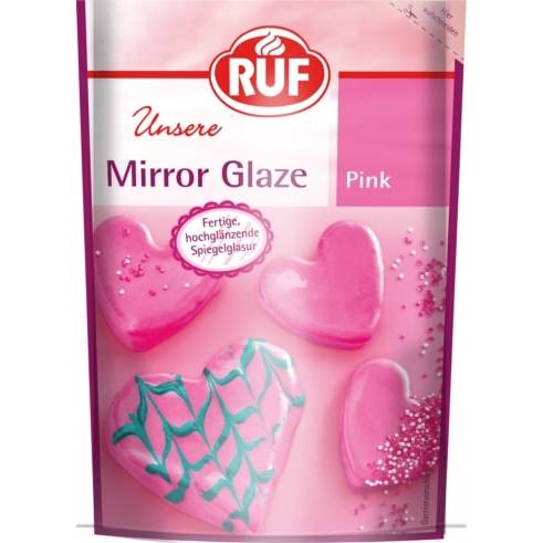 Zrkadlová glazúra ružová