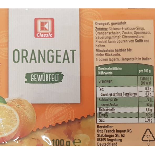 Kandizované ovocie pomaranč 100 g