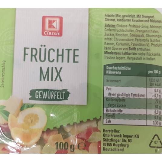 Kandizované ovocie mix 100 g