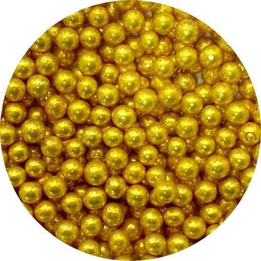 Cukrové perly zlaté stredné (50 g) AMO42 dortis