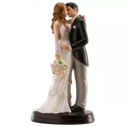 Svadobná figúrka na tortu 18 cm nežný bozk