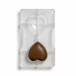 Forma na čokoládu srdce 6,7x6,6 cm