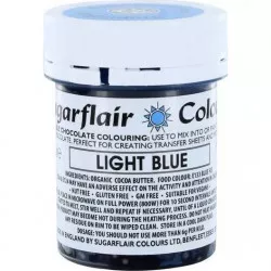 Barva do čokolády na bázi kakaového másla Sugarflair Light Blue (35 g) C306 dortis