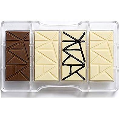 Geometrické tvary vo forme na čokoládu