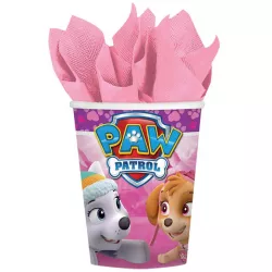 Papierové poháre 8 ks Paw Patrol ružové 250 ml