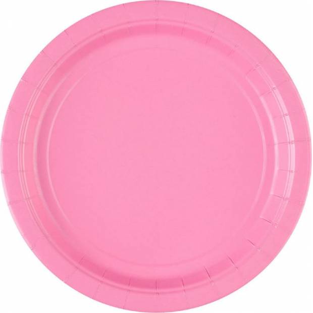 Papierový tanier 8 ks ružový  22,8 cm