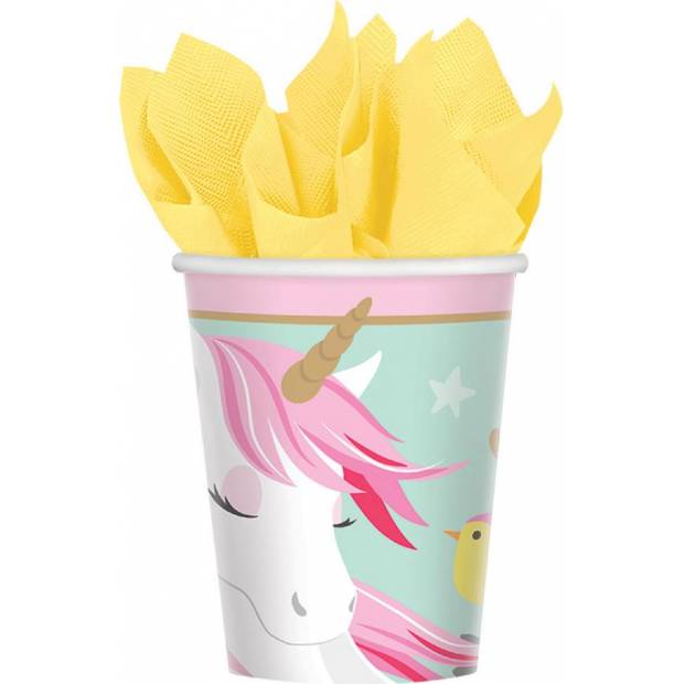 Poháriky papierové 8 ks Unicorn 266 ml