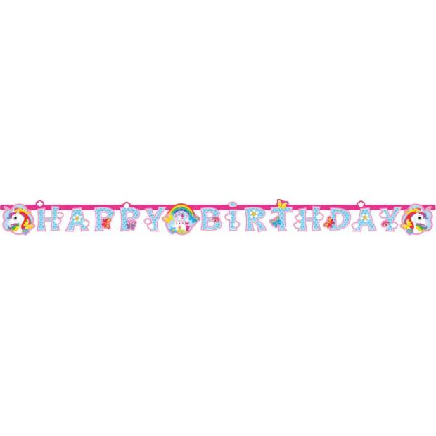 Girlanda happy birthday Unicorn 180 x 15 cm