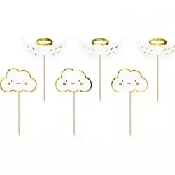 PartyDeco zapichovacie dekorácie na muffins Obláčiky a krídla KPM28 torta-dekorácie