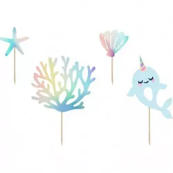 PartyDeco zapichovací dekorácie na tortu Podmorský svet KPT48 tortis