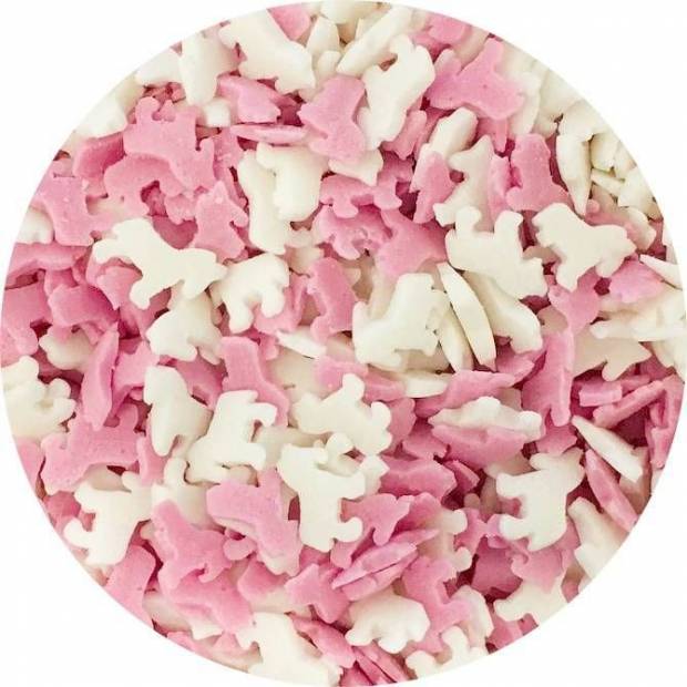 Cukrovinky jednorožce ružovo-biely (50 g) FL25910-1 dortis