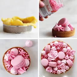 Nerezová forma na tartletky kruh 15x3,5 cm Microforata perforovaná