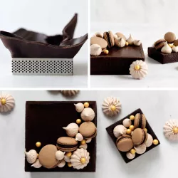 Nerezová forma na tartaletky štvorcová 7x7x3,5 cm Microforata perforovaná