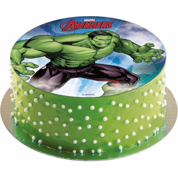 Jedlý papier na tortu Hulk 20 cm