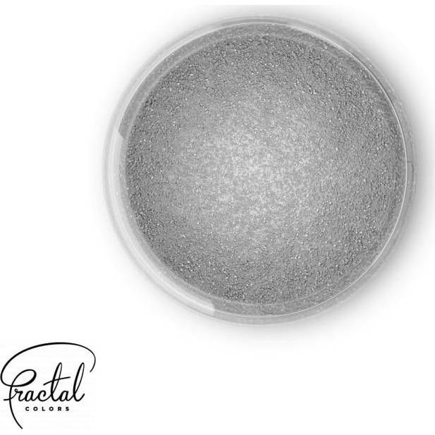 Dekoračný práškový perleťový prášok Fractal - Sparkling Dark Silver (3,5 g)