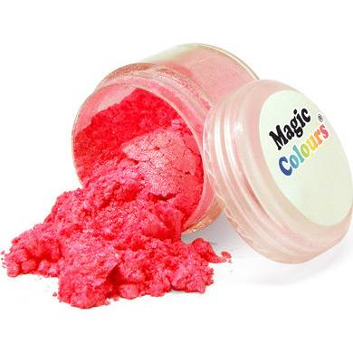 Jedlá prachová perleťová farba Magic Colours (8 ml) Shiny Red LDRED dortis