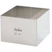 Dortový ráfik nerezový štvorcový 18x18x6 cm