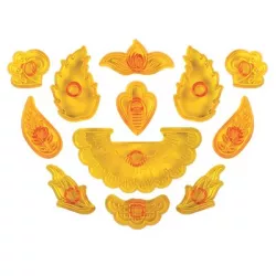 Sada 12 pečiatok na vykrajovanie kvetov