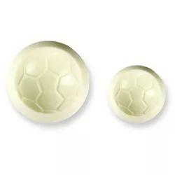 Plastová forma 2 ks – futbalová lopta, rozmery 4,5 × 4,5 cm
