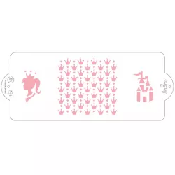 Stencil šablóna na tortu 10x25 cm princezná
