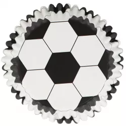 Košíčky na cupcaky 30 ks - futbalový loptou