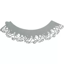 Ozdobný golier na šatky 12ks strieborný