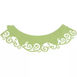 Ozdobný golier na cupcaky 12ks svetlo zelené