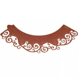 Ozdobný golier na cupcakes 12 ks farba čokoládová