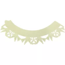 Ozdobný golier na cupcake 12ks svadobný - holubica slivová kost (Note: This looks off; proper translation: 