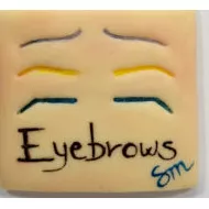 Kocky na obočie, 3 ks (3 × 1,5 cm)