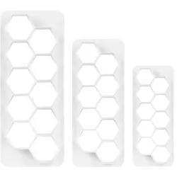 Geometrické vykrajovátko 3 ks šesťuholník