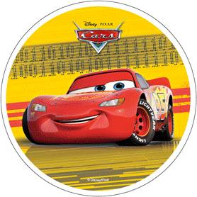 Jedlý papier autá cars 21 cm Blesk McQueen žltý