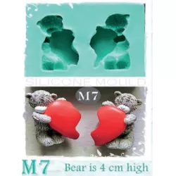 Silikónová forma medvedíkom a rozpŕholené srdiečko