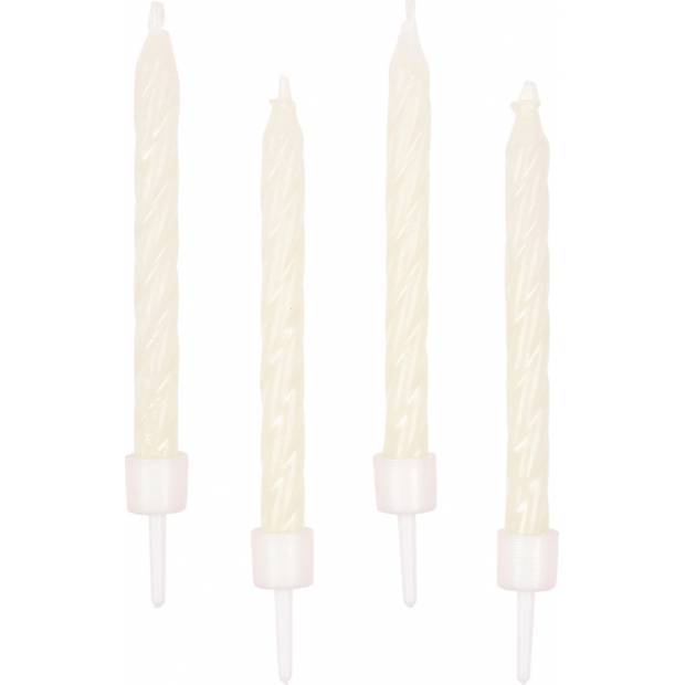 Sviečky svetlé špirálové 10 ks 6 cm